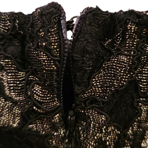 Little Black Strapless Lace Mini Dress Size Small - Picture 5 of 6